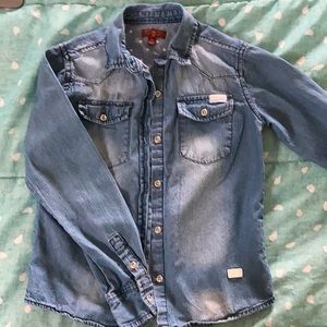 7 for all Mankind jigsaw denim shirt